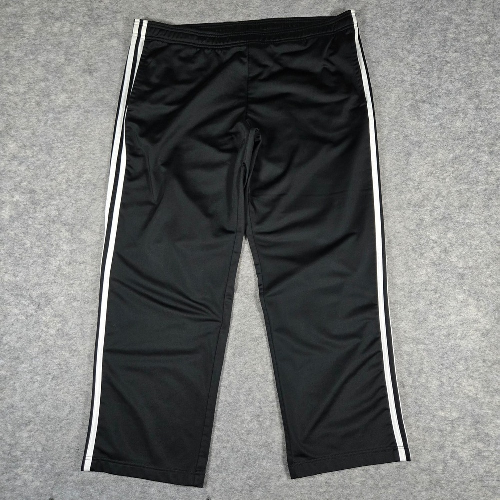 Adidas Mens Black 3-Stripe Classic Track Pants L